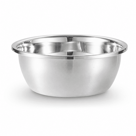 Large Stainless Steel Mixing Bowl, 9.4 x 9.4 x 3.8 inches, for Prep Mix and Serve, Dishwasher Safe, Scratch Resistant