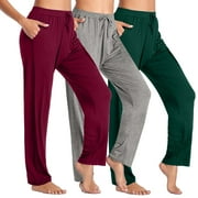 Women's 3-Pack Loose Fit Classic Lounge Pants (Sizes, S-3XL)