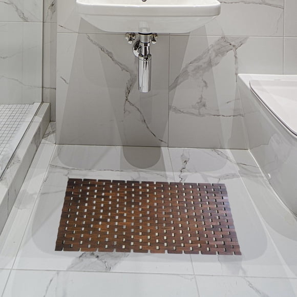 Alfombrilla de bambú, alfombrilla antideslizante para , Spa, bañeras, suelos, piscina, accesorios de de gimnasio Marrón BLESIY Alfombra de baño