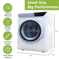 thumbnail image 5 of Hamilton Beach 13 lbs. Compact Tumble Dryer with Touchscreen Controls, 8 Drying Modes, Delay Start, Adjustable Heat Levels, Child Lock, Air-Vented Port, White, 5 of 11