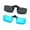 black+blue, variant on 2 Pairs Polarized Clip-on Sunglasses Flip Up UV400 Protection Clip Rimless Sunglasses over Prescription Glasses