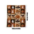 thumbnail image 2 of Clearance! Halloween Quilted Throw Blanket, Vintage Patchwork Pumpkin Ghost Witch Bat Print Soft Cozy Farmhouse Fall Decor Lightweight Quilt Blanket for Couch Bed, 2 of 5