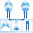 thumbnail image 4 of Blue Royal Princess Cosplay Costume, Fancy Dress Set with Jacket Dress and Pants, Halloween Cosplay Outfit for Party Events, 4 of 6