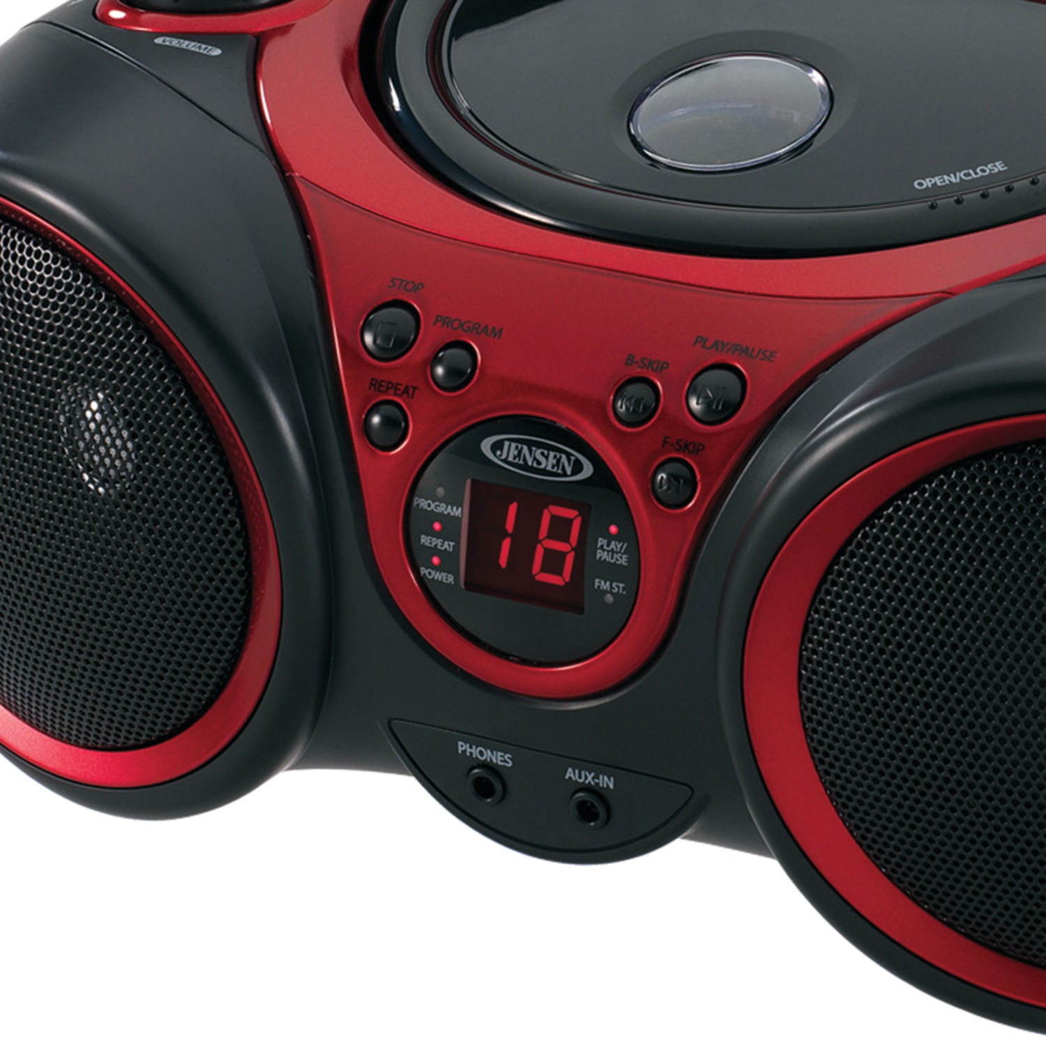Jensen CD-490 Portable CD Player Radio, Red photo 5