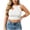 White, variant on Women's Halter Neck Sleeveless Crop Top High Neck Casual Summer Beach Going Out Top