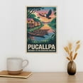thumbnail image 3 of Pucallpa Peru Vintage Travel Poster with Rainforest Beauty And Evening Calm Canvas Poster, 3 of 8