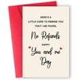 thumbnail image 1 of xianyou-Funny Anniversary Card, Humorous Greeting Card For Him Her, Red, 8x5.3 inches, Cartoon Pattern, Unisex-Adults, 1 of 4