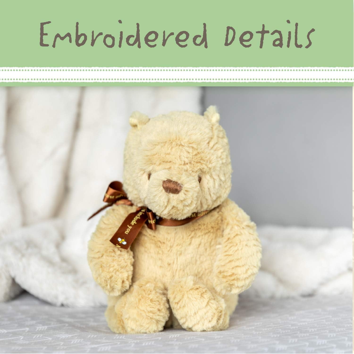 Winnie The Pooh New Baby Gift Set Includes Classic Pooh Bear Plush, Muslin Cotton Swaddling Blanket, and Letters to You Keepsake Book (A A Milne Gift That Can Span a Lifetime)