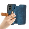 thumbnail image 6 of Wallet Case for Motorola Moto G Stylus  5G 2024, Retro PU Leather Cards Holder Flip Stand Shockproof Protective Cards Holder Hand Strap Phone Case for Motorola Moto G Stylus  5G 2024,Blue, 6 of 6