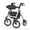 Metallic Champagne, variant on Comodita Uno All Terrain Heavy-Duty Rollator with a 16" Wide Verona Orthopedic Seat Metallic Champagne