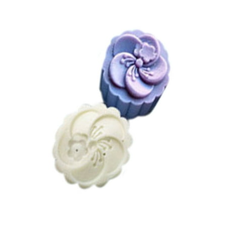 

Frehsky kitchen gadgets Decor 50g Style Round Mould 4 Cake Moon Flower White Set Mooncake Cake Mould