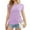 Light Purple, variant on Uvplove 2025 Womens Cap Sleeve Top Hollow Out Knit Short Tee Shirts Tunic Light Blue-XL