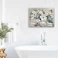 thumbnail image 3 of Farmhouse Flower Bathroom Decor Wall Art Rustic Hummingbird White Floral Pictures Wall Decor Relax Soak Unwind Bathroom Sign Canvas Painting Prints Artwork Home Decorations Framed for Bedroom 16"x12", 3 of 6