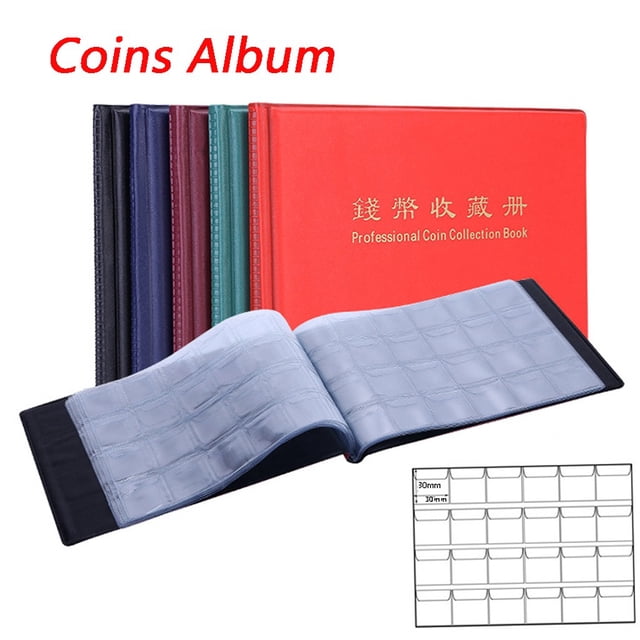 Vaidha Album de Collection de Pièces à 240 Pochettes Livre Porte-Monnaie Commémoratif Cadeaux
