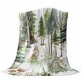 thumbnail image 6 of Green Forest Blanket Soft Cozy Warm Throw Blanket for Couch, Plush Fuzzy Flannel Fleece Blankets for Sofa, Animals Modern Art Watercolor Bed Blankets Lightweight Gifts for Women, 30"x40", 6 of 9