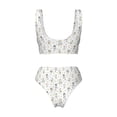 thumbnail image 2 of Honeii Dancing Dogs Print Women’s Bikini Set,Two Piece Swimsuit Bathing Suits,Stylish High Elasticity Swimwear for Beach and Pool, 2 of 7