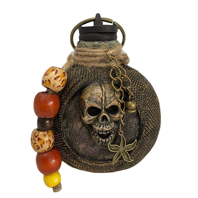 TONKBEEY Skull Pirate Rum Bottle Ornament Home Decoration Accessories  Halloween Party 