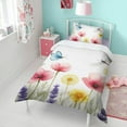 thumbnail image 4 of Flowers Butterfly Dragonfly Duvet Cover and Pillowcase Set for Single Bedding, Bedroom Accessories for Kids Teens, 4 of 5