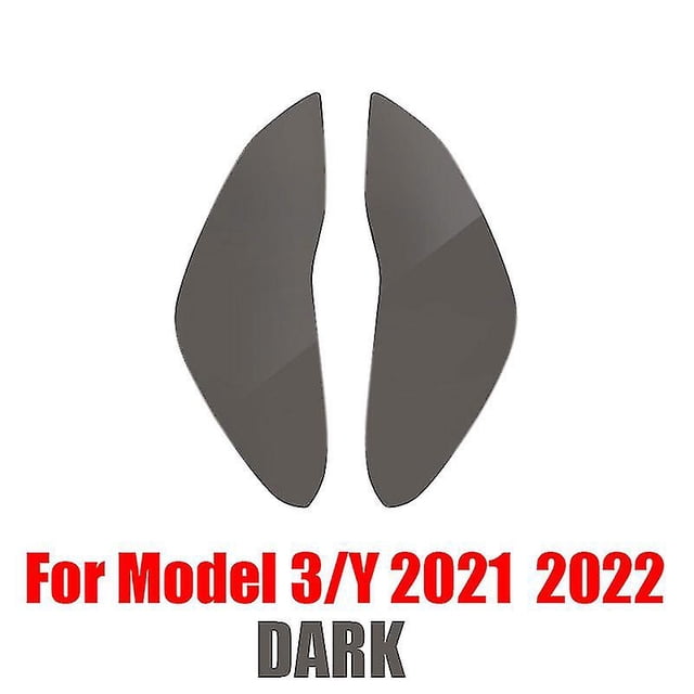 Adhesivo decorativo para faros delanteros y traseros para Tesla Model 3/y, delantero oscuro