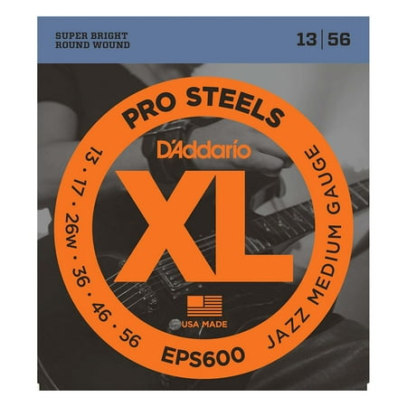 D'Addario EPS600 ProSteels Electric Guitar Strings, Jazz Medium, (Best Jazz Guitar Strings)