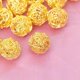 thumbnail image 2 of 50pcs DIY Jewelry Accessory DIY Hollow-out Iron Wire Ball Pendants Bead Lantern Ball Earrings Pendant for Women Use Gold Size 14MM, 2 of 2