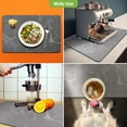 thumbnail image 5 of Matace Designer Coffee Bar Mat, Extra Large 17 x 31.5 Inches, Rubber Backing, Absorbent Coffee Maker Mats for Dish Drying, Kitchen Countertop, Black and White Marble, 5 of 7