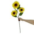 thumbnail image 2 of Mainstays 28 in Yellow Artificial Sunflower Stems, Set of 6, Indoor Use., 2 of 8