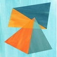 thumbnail image 2 of Inuit 12x12 White Modern Wood Framed Museum Art Print Titled - Colorful Triangles, 2 of 4