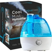 AquaOasis Cool Mist Humidifier (2.2L Water Tank) Quiet Ultrasonic Humidifiers for Bedroom & Large room - Adjustable -360 Rotation Nozzle, Auto-Shut Off, Humidifiers for Babies Nursery & Whole House