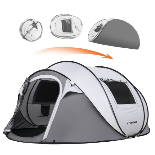 Corde De Réglage Avec Poulie Et Mousquetons - Pour Tente, Bâche, Camping, Résistante Au Vent, Longueur 4m Ou 5m - 6