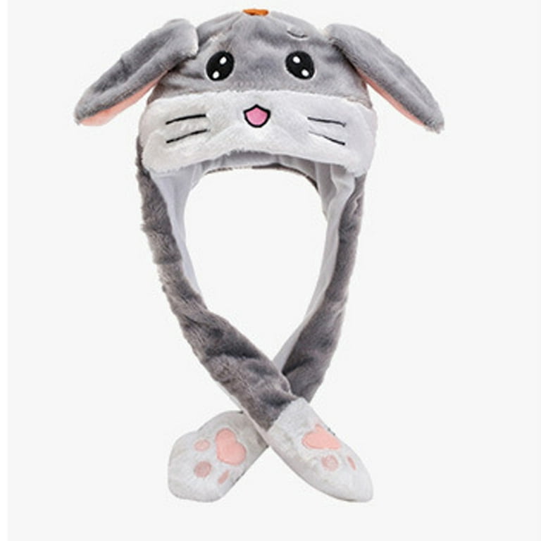 Funny Plush Bunny Hat Ear Moving/Jumping Rabbit Hat Cute Animal Ear