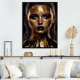 thumbnail image 2 of Designart Sensual Liquid Gold Woman VII Floating Frame Wall Art, 2 of 5