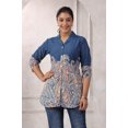 thumbnail image 3 of Blue Color Printed Cotton Top, 3 of 5