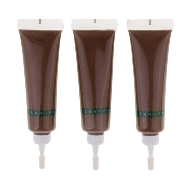 veasfak 3 Pieces Solid Color Wood Furniture Refinishing Repair Paints Floor Doors Table Light Walnut