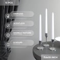 thumbnail image 2 of CANDWAX White Taper Candles 10 inch Dripless - Set of 12 Tapered Candles Ideal as Christmas Candles - Smokeless and Unscented Taper Candles Long Burning - Hand Poured Tall Candlesticks, 2 of 8