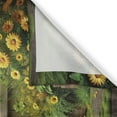 thumbnail image 3 of Ambesonne Rustic Kitchen Curtains, Barn Door and Summer Blooms, 55"x24", Fern Green Sepia and Yellow, 3 of 3