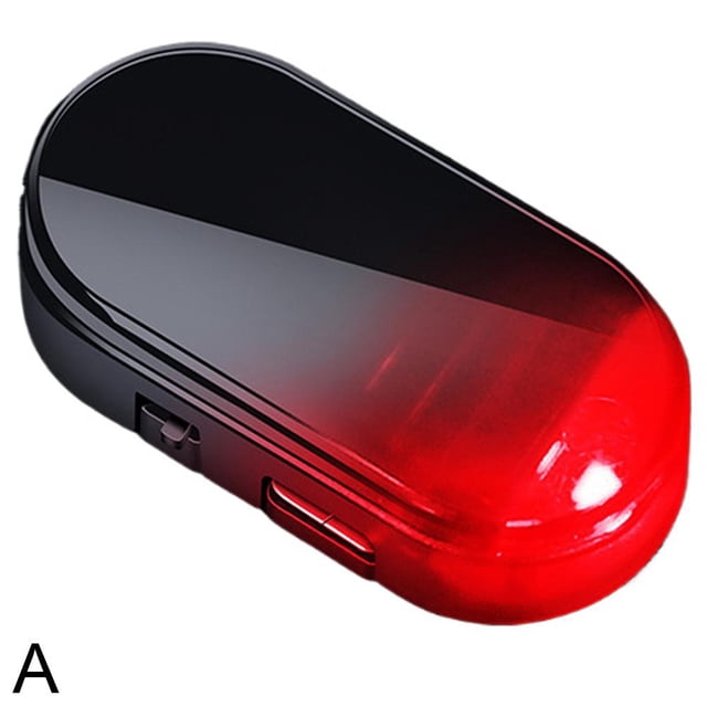 New Solar-Powered LED Anti-Theft Warning Light for Vehicles - Blue or Red