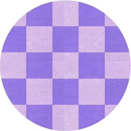 

Ahgly Company Indoor Round Patterned Mauve Purple Area Rugs 5 Round