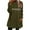 Army Green, variant on Christmas Pajamas for Women Women's Round- Neck and Winter Loose Print Pocket Warm Long Sleeve Blouse Tops