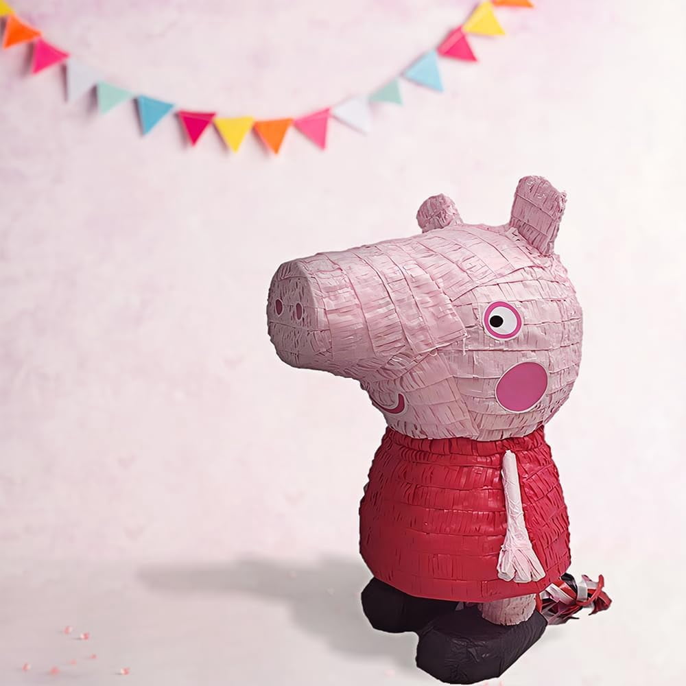 Peppa Pig 3D Shaped Pull String Pinata 19IN, 1ct