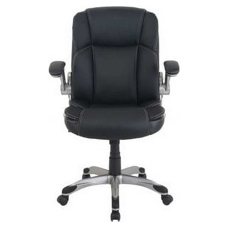 Lorell Traditional Executive Office Chair - Black Bonded Leather Seat - Black Bonded Leather Back - Mid Back - 5-star Base - 1 Each Lorell Traditional Executive Office Chair - Black Bonded Leather Seat - Black Bonded Leather Back - Mid Back - 5-star Base - 1 Each