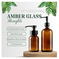 Amber Glass Foaming Hand Soap and NonFoaming Dish Soap Glass Bottles