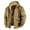 Army Green, variant on Men's Print Fleece Lined Thickened Jacket with Zipper Hood - Casual Big Size Coat for Winter Fashion, Holiday Events, and Snow Sports, Great for Daily Wear,Army Green,L