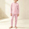 thumbnail image 4 of hotojiny 2PCS Children Thermal Set Base Layer Mock Neck Long Sleeve Top Comfy Long Pants Soft Skinny Kids Outfit(Pink,3-4 Years), 4 of 8