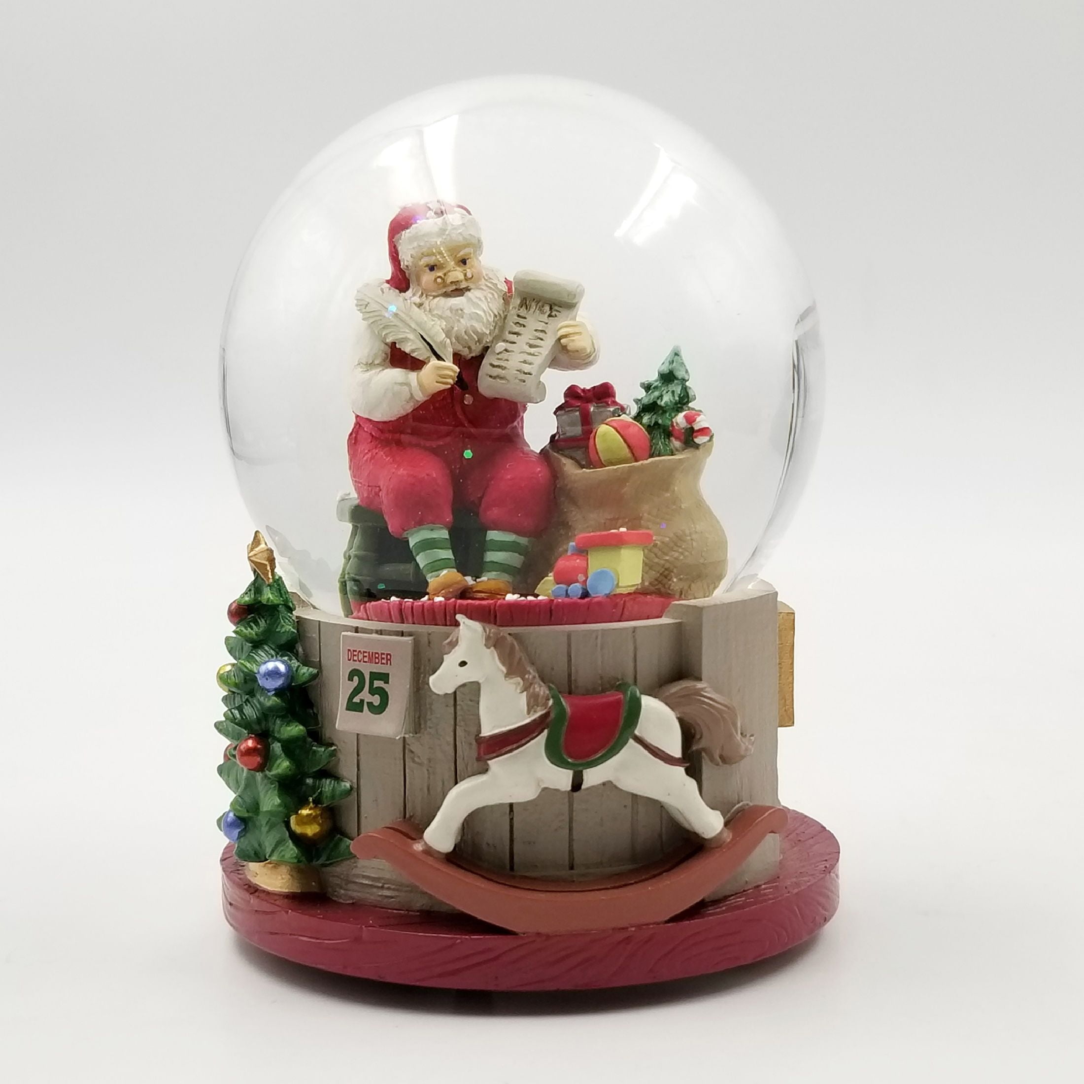 Holiday Time Musical Santa Claus Snow Globe