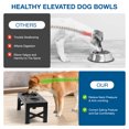 thumbnail image 4 of ZALALOVA Elevated Dog Bowls,Slow Feeder Dog Bowls with No Spill Dog Water Bowl, Non-Slip Food and Water Bowls with Stand for Medium and Large Dogs(Black), 4 of 7