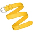 thumbnail image 2 of Falari Women Genuine Leather Belt Fashion Dress Belt With Single Prong Buckle Yellow S, 2 of 6