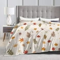 thumbnail image 6 of Fall Decor Fall Blanket Autumn Leaves Fleece Throw Blankets Soft Cozy Plush Warm Fall Leaf Harvest Blanket for Girls Kids Adults Couch Travel 50" X 60", 6 of 6