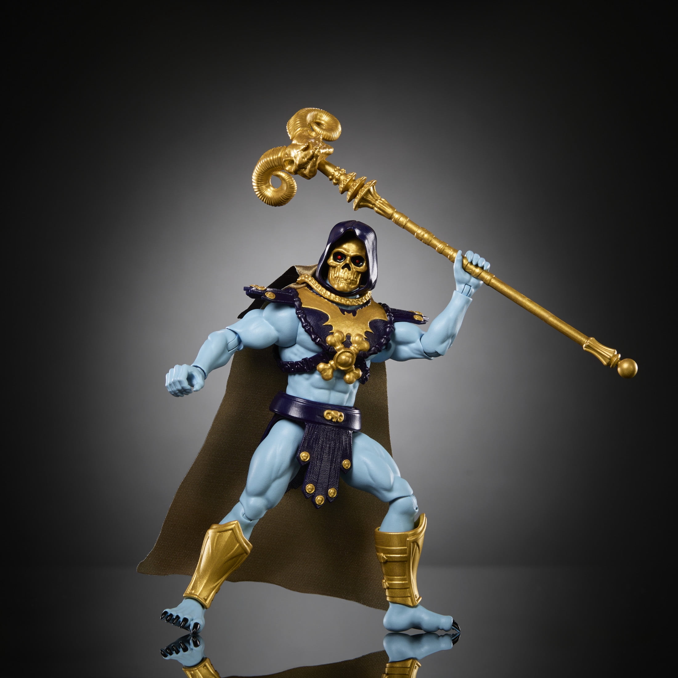 Masters of the Universe Skeletor Action Figure Toy, 5.5 Inch Posable with Cape, Alcala Face