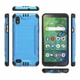 thumbnail image 2 of Kaleidio Case For TCL A2 A507DL, SIGNA [Combat Armor] Brushed Metallic Impact [Shockproof] Protector Hybrid Cover [Blue/Black], 2 of 2